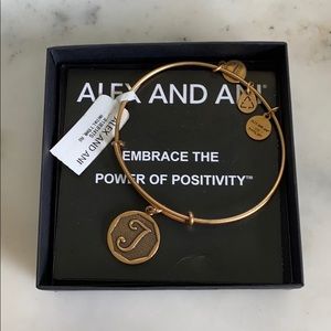 Alex and Ani “T” initial bracelet NWT